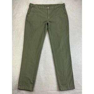 Brooks Brothers Red Fleece Chino Pants‎ Mens 38x34 Green Flat Front Classic